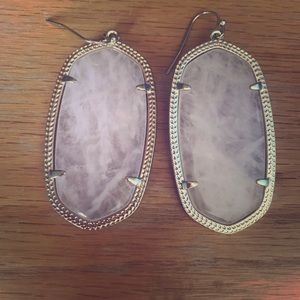 Kendra Scott Danielle Earrings in Rose Quartz Gold